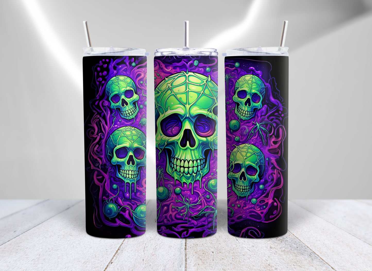 Purple Slimy Skulls (Glow Available)