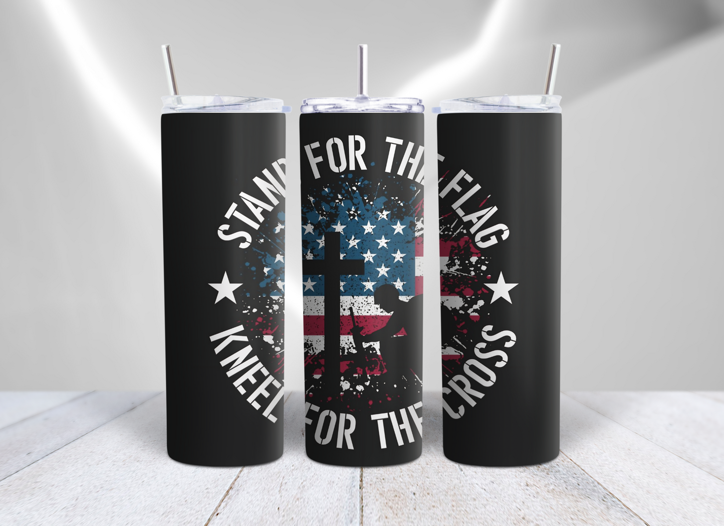 Patriotic Stand For The Flag, Kneel for The Cross