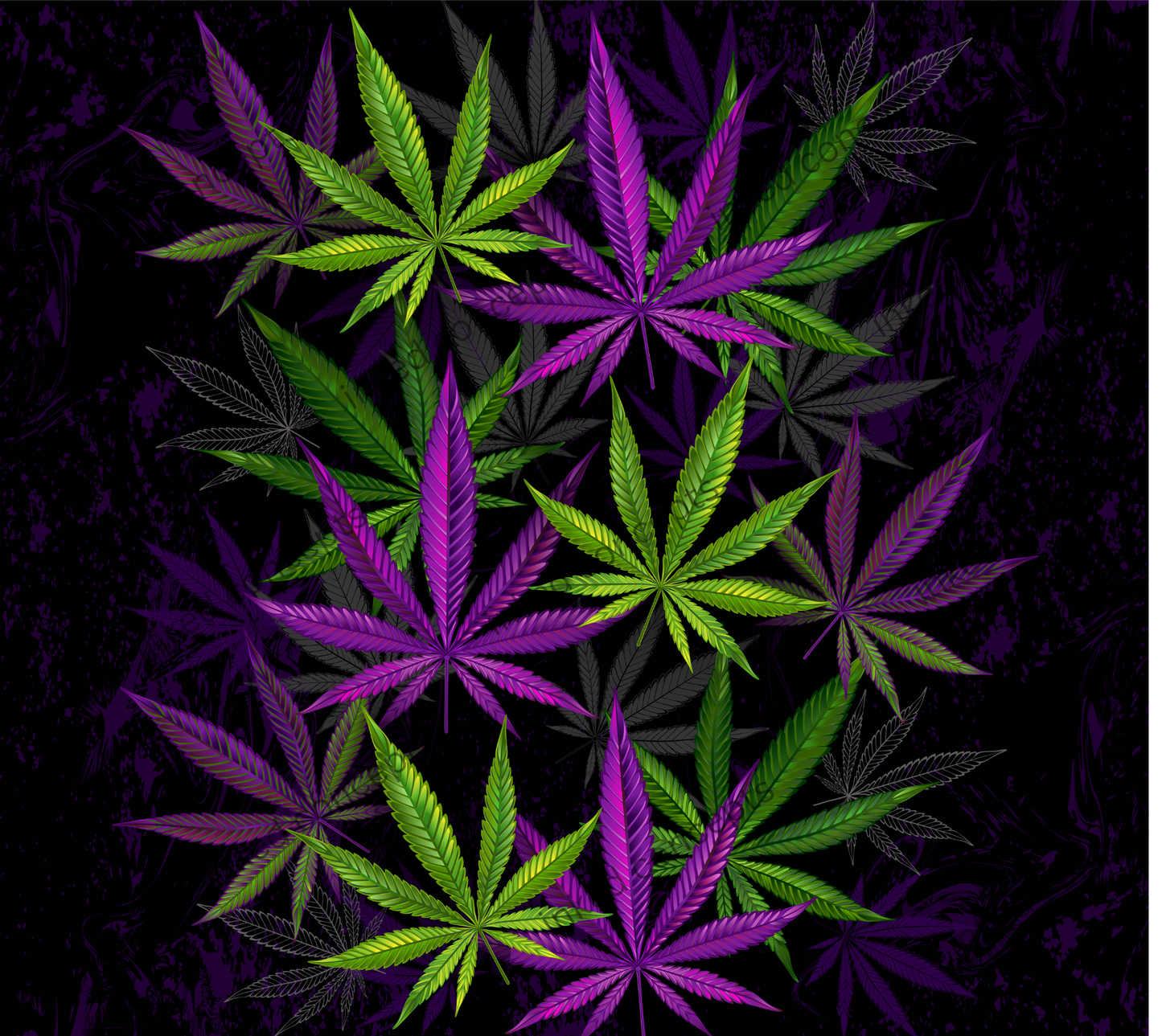 Cannabis Purple & Green Love